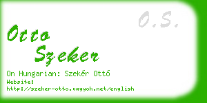 otto szeker business card